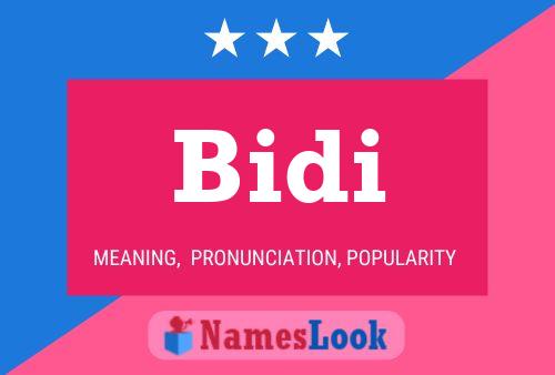 Bidi Name Poster