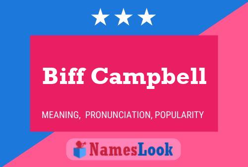 Biff Campbell Name Poster