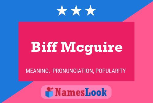 Biff Mcguire Name Poster