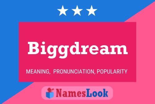 Biggdream Name Poster