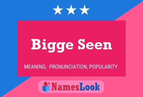 Bigge Seen Name Poster