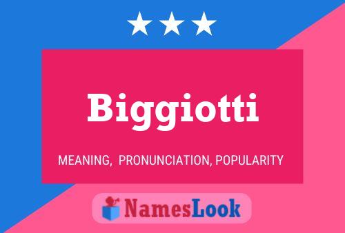 Biggiotti Name Poster