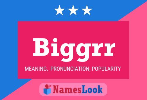 Biggrr Name Poster