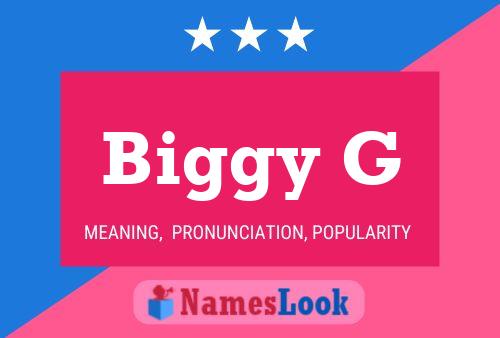 Biggy G Name Poster