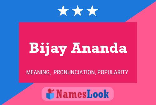 Bijay Ananda Name Poster