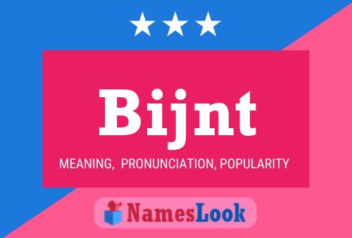 Bijnt Name Poster