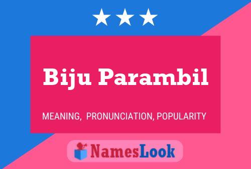 Biju Parambil Name Poster