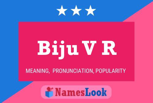 Biju V R Name Poster