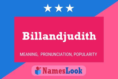 Billandjudith Name Poster