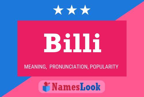 Billi Name Poster