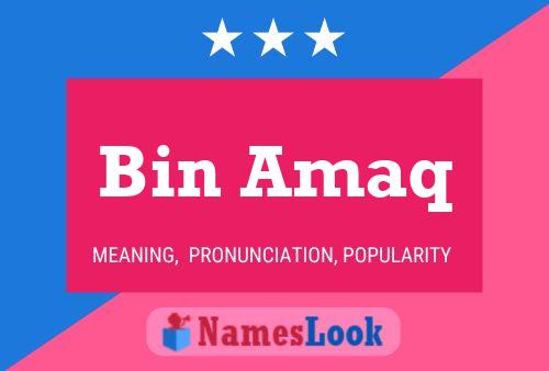 Bin Amaq Name Poster