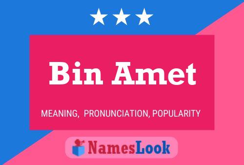 Bin Amet Name Poster