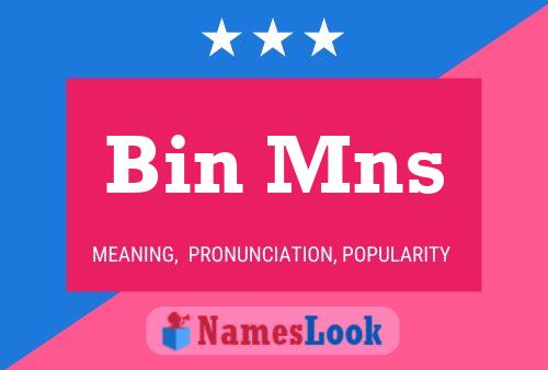 Bin Mns Name Poster