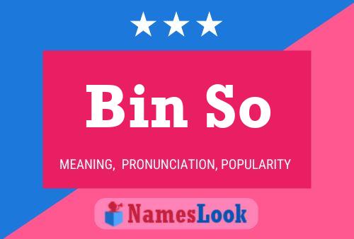 Bin So Name Poster