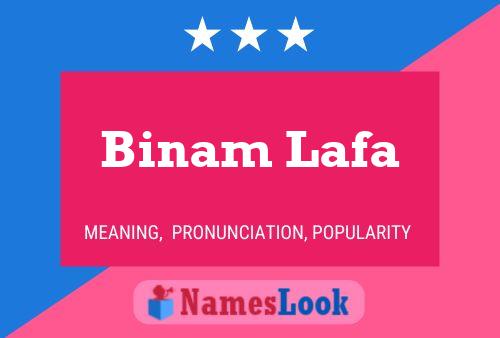 Binam Lafa Name Poster