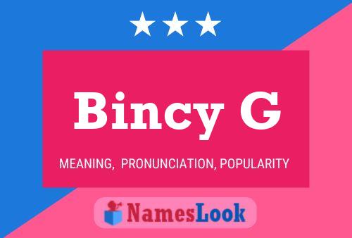 Bincy G Name Poster