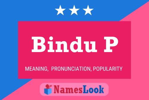 Bindu P Name Poster