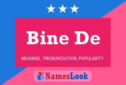 Bine De Name Poster