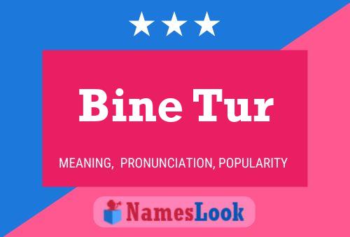 Bine Tur Name Poster