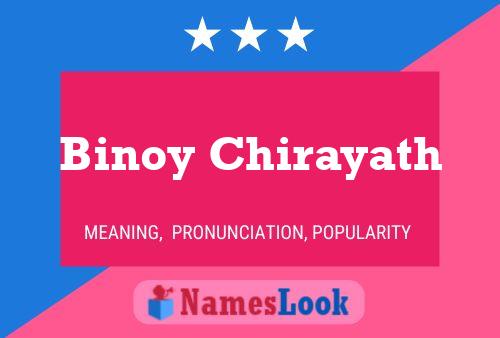 Binoy Chirayath Name Poster