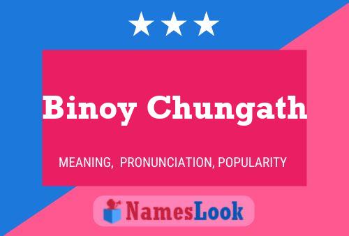 Binoy Chungath Name Poster