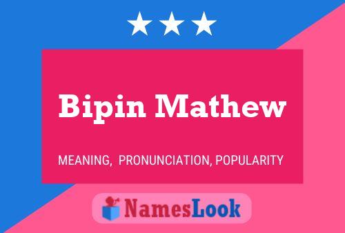 Bipin Mathew Name Poster