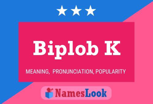 Biplob K Name Poster