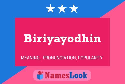 Biriyayodhin Name Poster