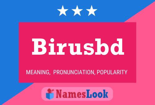 Birusbd Name Poster