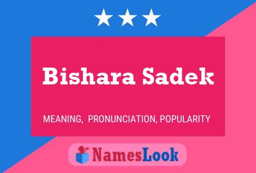 Bishara Sadek Name Poster