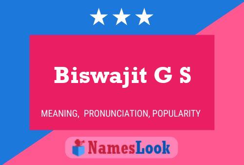 Biswajit G S Name Poster