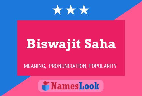 Biswajit Saha Name Poster