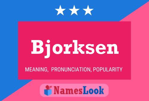 Bjorksen Name Poster