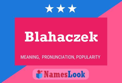 Blahaczek Name Poster