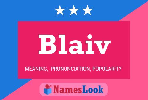 Blaiv Name Poster