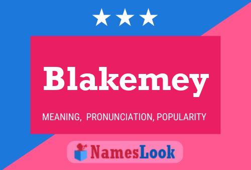 Blakemey Name Poster