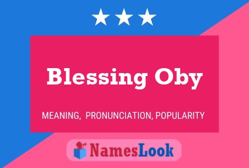 Blessing Oby Name Poster