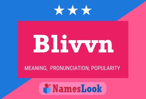 Blivvn Name Poster