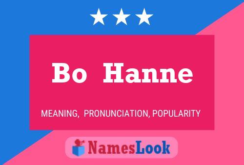 Bo  Hanne Name Poster