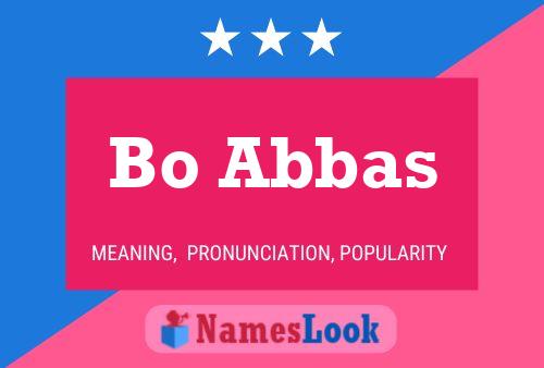 Bo Abbas Name Poster