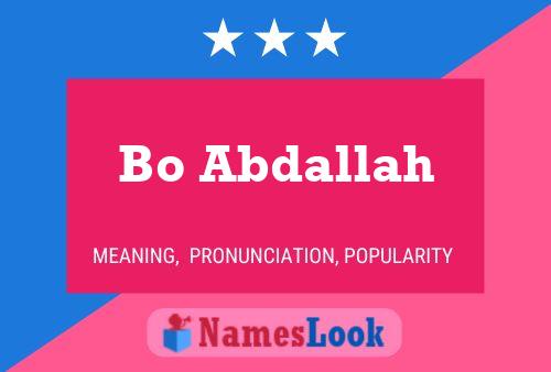 Bo Abdallah Name Poster