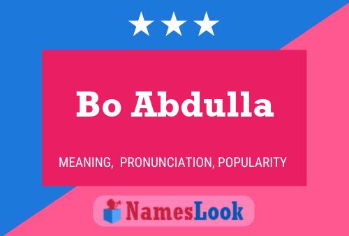 Bo Abdulla Name Poster