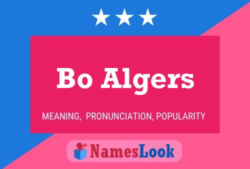 Bo Algers Name Poster