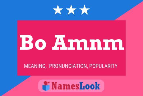 Bo Amnm Name Poster