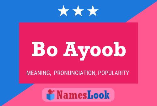 Bo Ayoob Name Poster