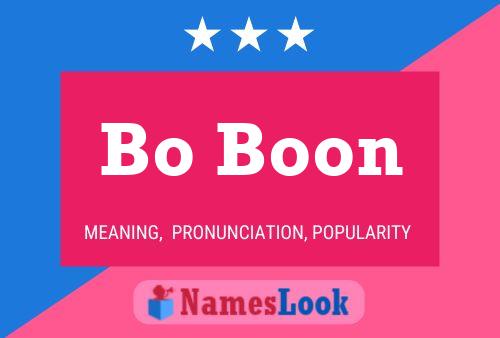 Bo Boon Name Poster