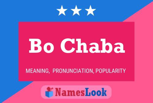 Bo Chaba Name Poster