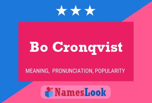 Bo Cronqvist Name Poster