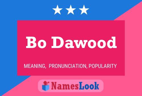 Bo Dawood Name Poster