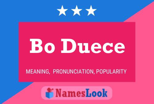 Bo Duece Name Poster